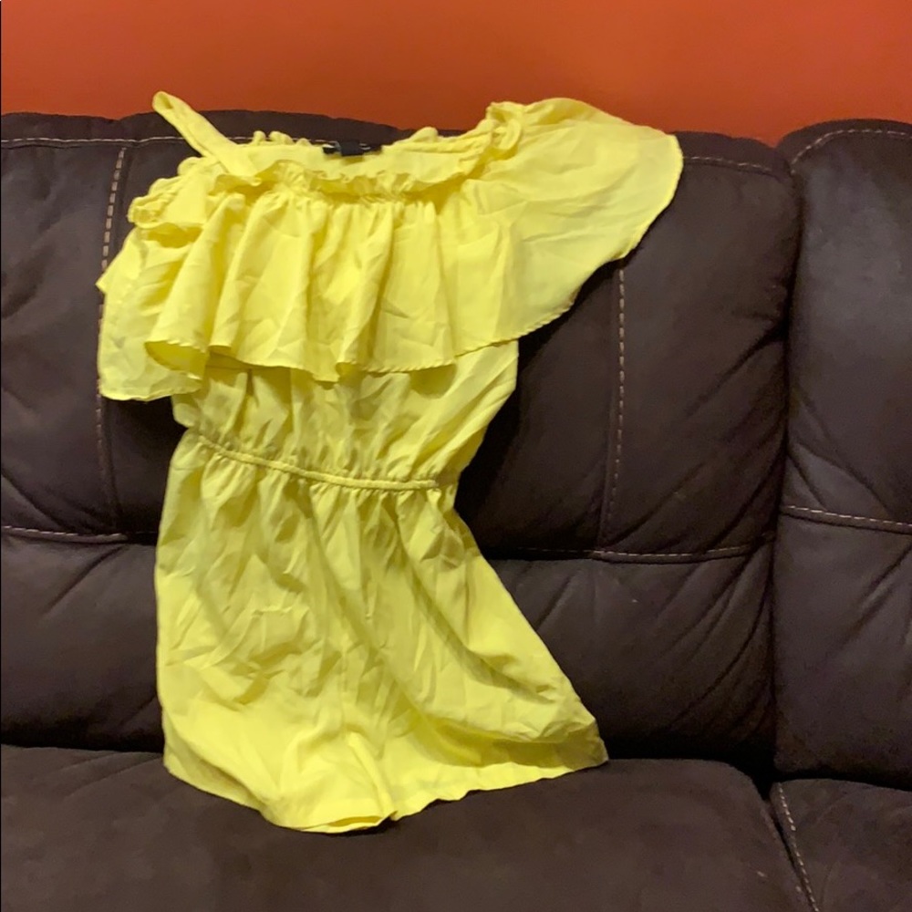 Yellow romper worn once